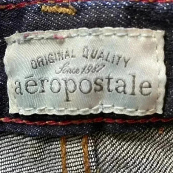 Aeropostale Chelsea Bootcut Jeans  Distressed Dark Blue Denim Size 7/8 30 - Picture 14 of 16